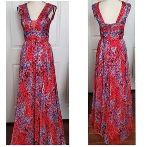 Bariano Australia Pleated Maxi Dress Size 6